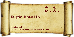 Dugár Katalin névjegykártya