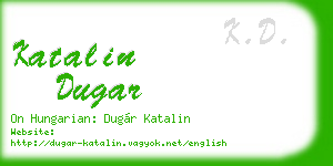 katalin dugar business card